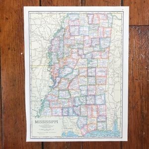 1941 Maps Mississippi/Missouri